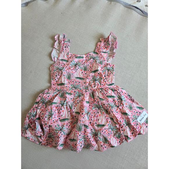 Makena Lane Pink Palm Tree Print Tunic+Shorts Set - Picture 5 of 6